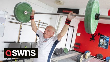 UK's oldest competitive weightlifter is still pumping iron at the age of 87