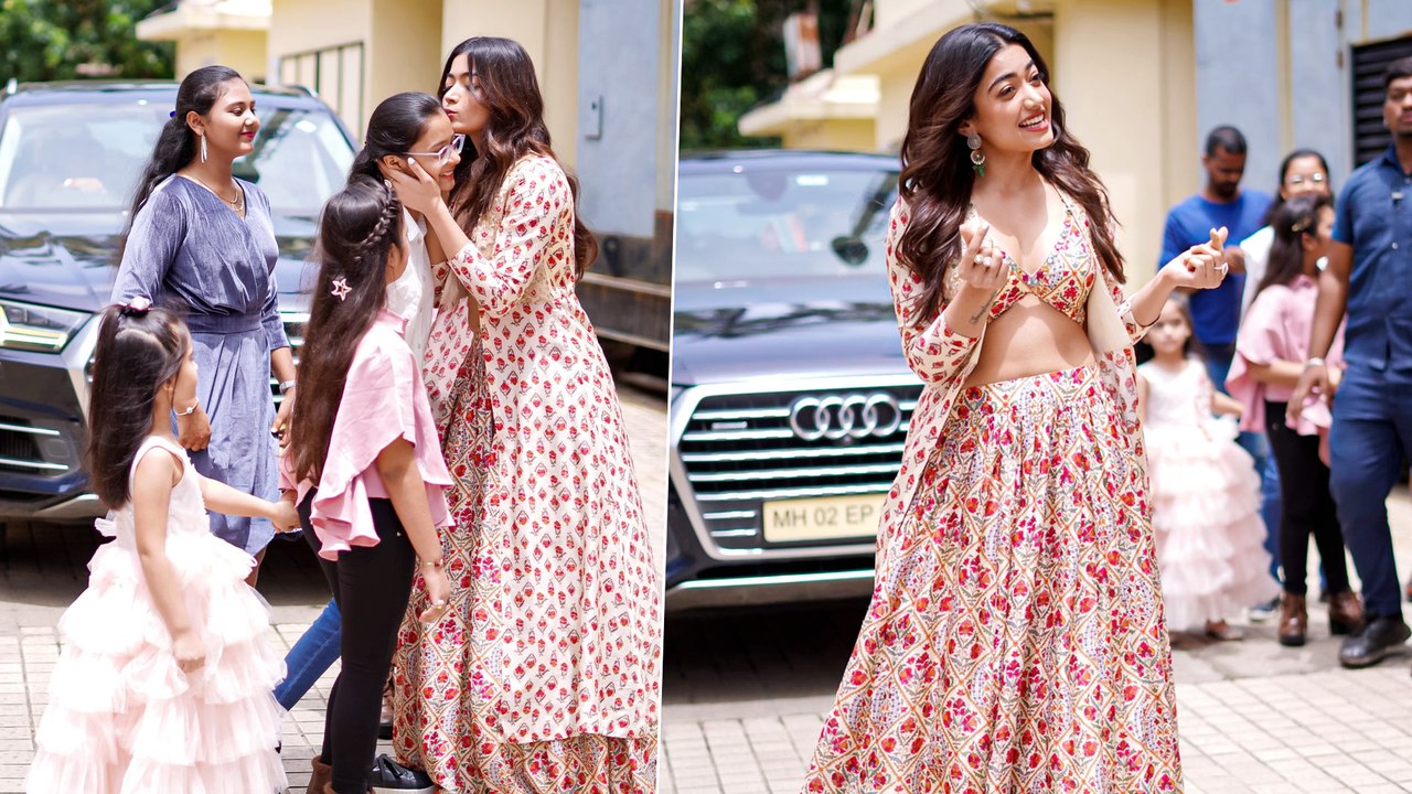 Rashmika Mandanna Looks Super Cute At Goodbye Trailer Launch
