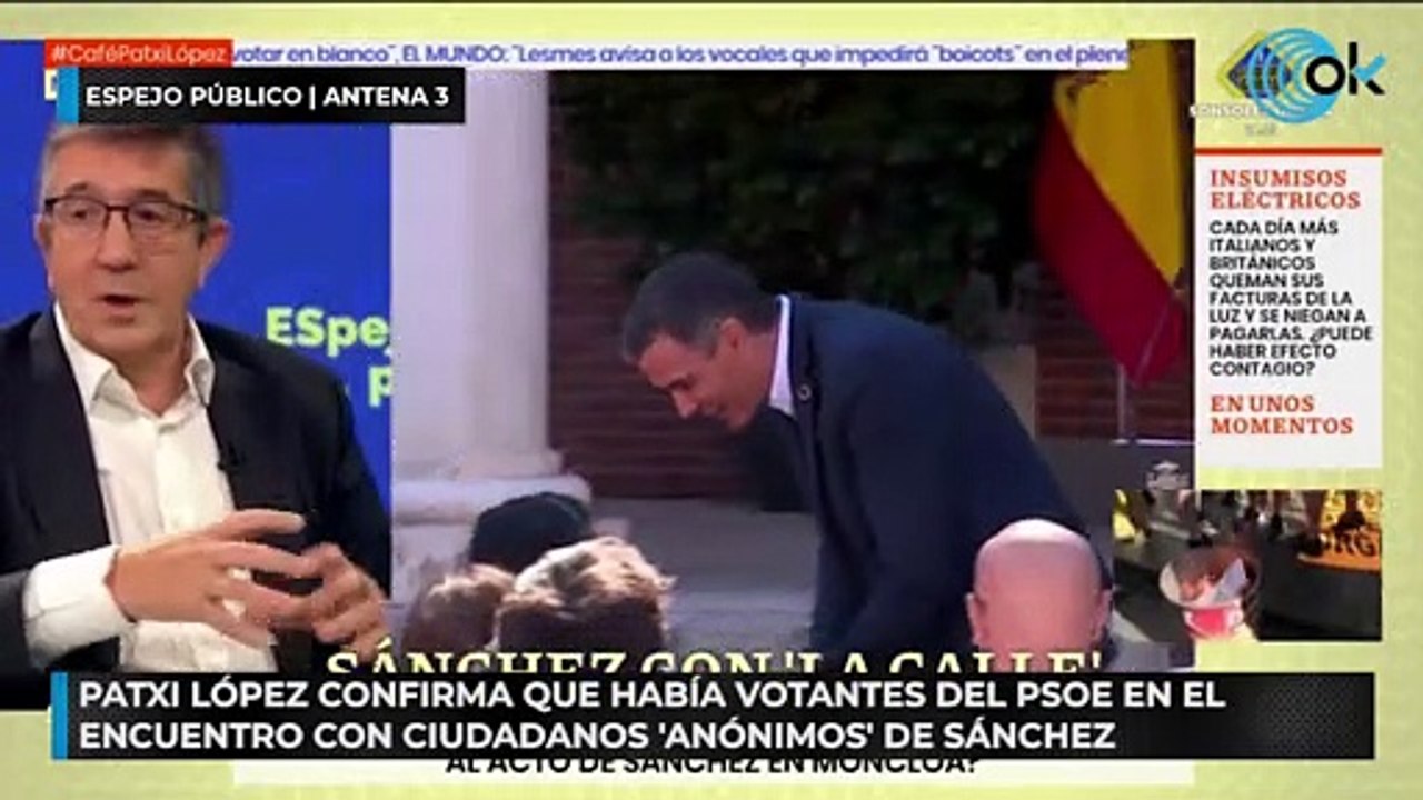 Patxi López confirma que había votantes del PSOE en el encuentro con ciudadanos ‘anónimos’ de Sánchez