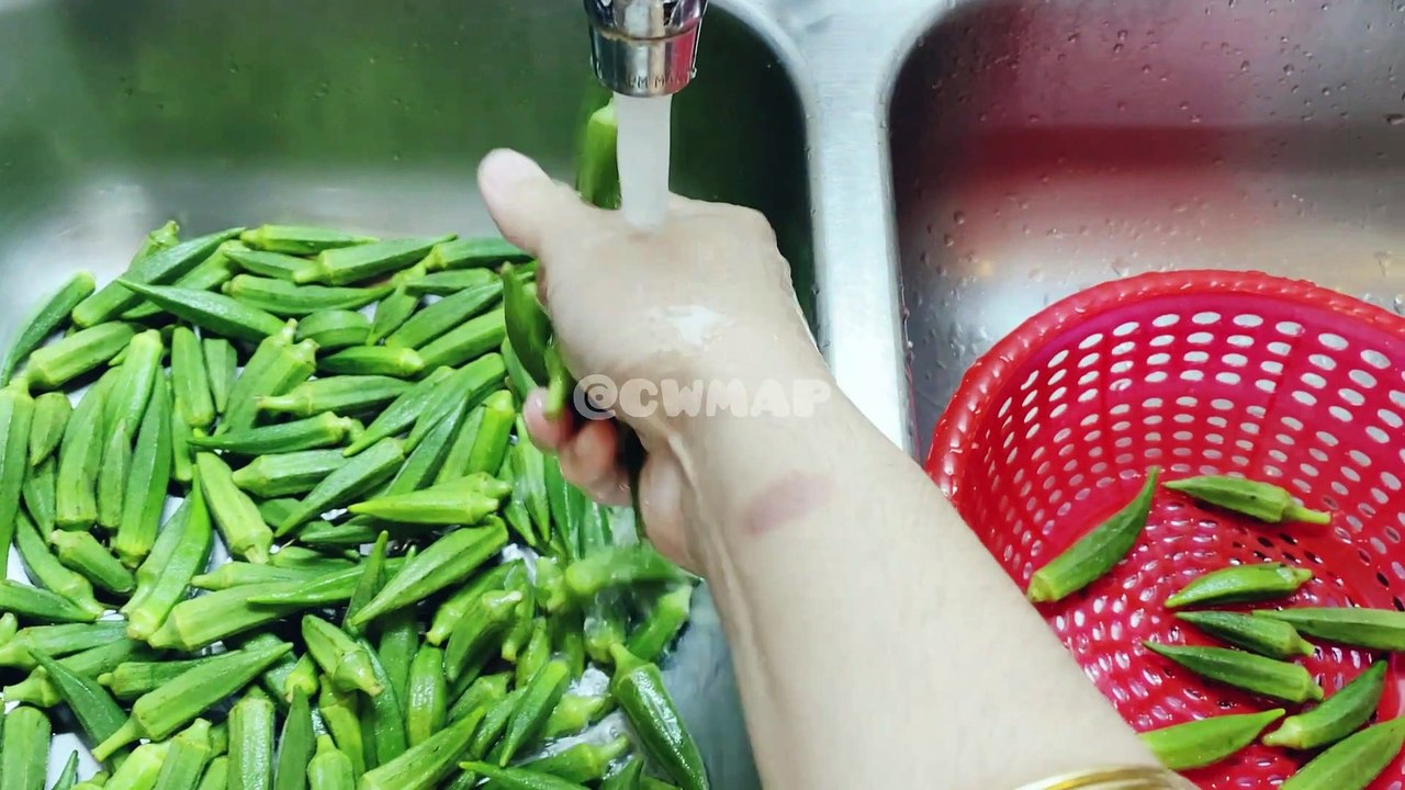 How To Wash Cut Air Fryer & Store Okra / Lady Finger Recipe & Tips By CWMAP