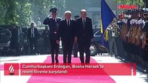 Erdoğan, Bosna-Hersek'te resmi törenle karşılandı