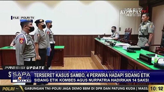 14 Saksi Hadir di Sidang Etik Kombes Agus Nurpatria Hingga Polri Belum Terima Memori Banding Sambo