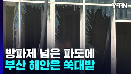 방파제 넘은 파도에 부산 해안은 쑥대밭 / YTN