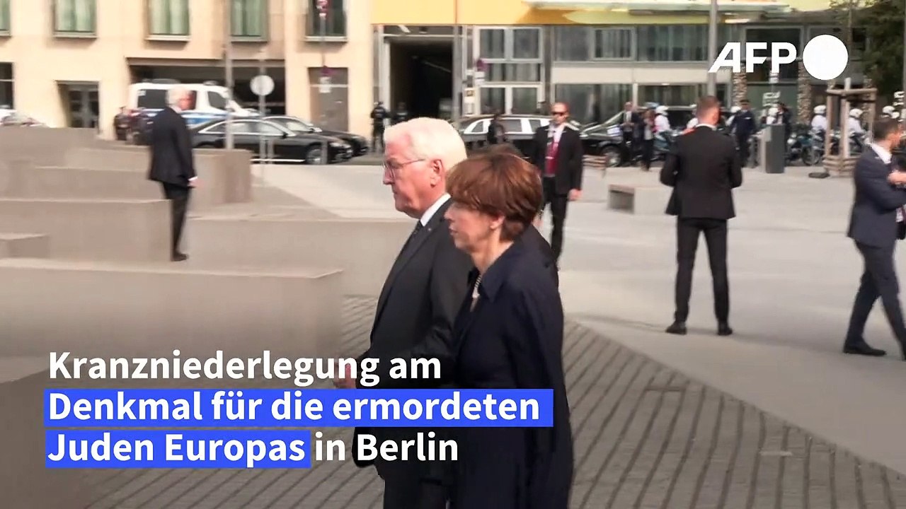 Herzog legt kranz am holocaust-mahnmal in berlin nieder