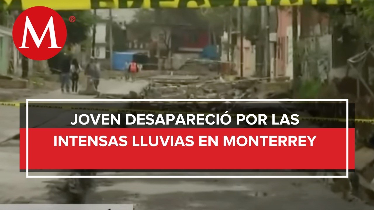 Un motociclista desaparecido fue arrastrado por las fuertes lluvias en Monterrey