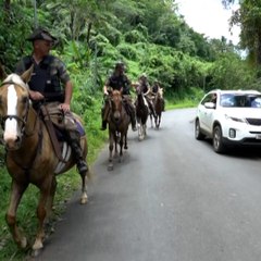 Nouvelle-Calédonie: des gendarmes à cheval à la rencontre des tribus