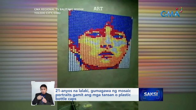 21-anyos na lalaki, gumagawa ng mosaic portraits gamit ang mga tansan o plastic bottle caps | Saksi