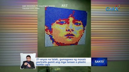 21-anyos na lalaki, gumagawa ng mosaic portraits gamit ang mga tansan o plastic bottle caps | Saksi