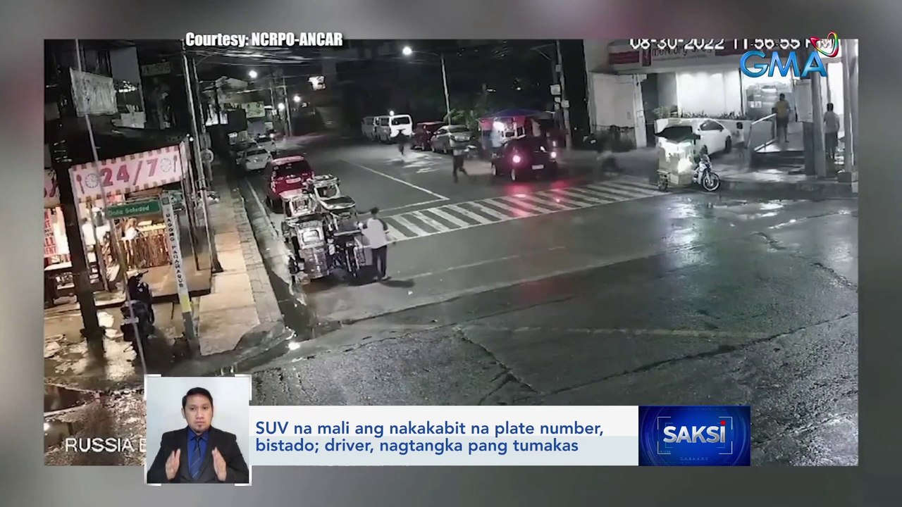 SUV na mali ang nakakabit na plate number, bistado; driver, nagtangka pang tumakas | Saksi