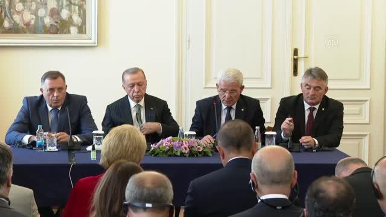 Bosna Hersek Devlet Başkanlığı Konseyi Üyeleri, Cumhurbaşkanı Erdoğan ile ortak basın toplantısında konuştu