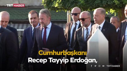 Cumhurbaşkanı Erdoğan, Aliya İzetbegoviç'in mezarını ziyaret etti