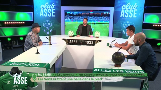 À la UNE de CLUB ASSE : le débrief de Pau 2-2 ASSE / L'Edito de mon Blet' / Un choc pour l'Histoire / La violence dans les stades ne date pas d'hier / Le projet des Socios Verts reste d'actualité.