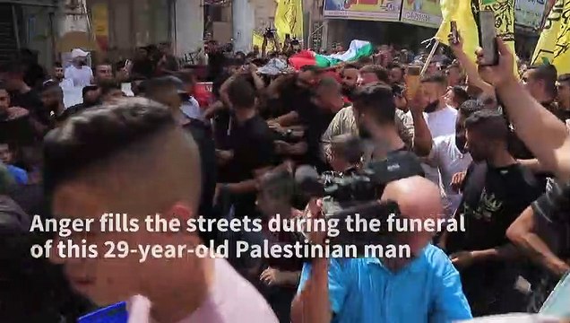 Funeral held for a Palestinian shot during Israeli raid in Jenin