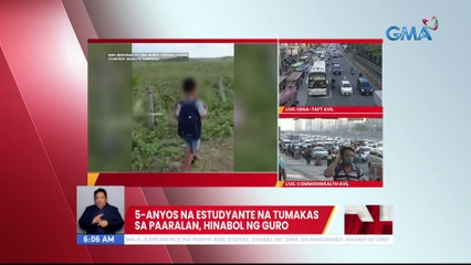 5-anyos na estudyante na tumakas sa paaralan, hinabol ng guro | UB