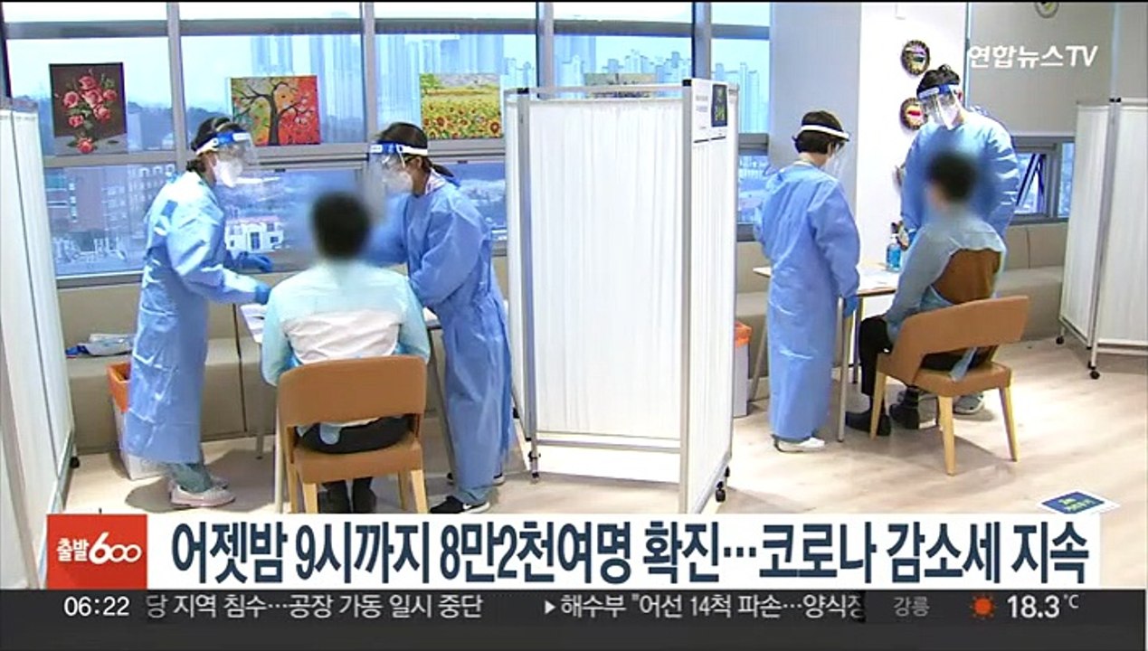 어젯밤 9시까지 8만2천여명 확진…코로나 감소세 지속