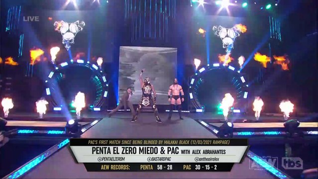Penta El Zero Miedo & Pac Entrance: AEW Dynamite, Feb. 02, 2022