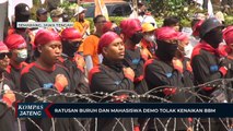 Ratusan Buruh dan Mahasiswa di Semarang Demo Tolak Kenaikan BBM