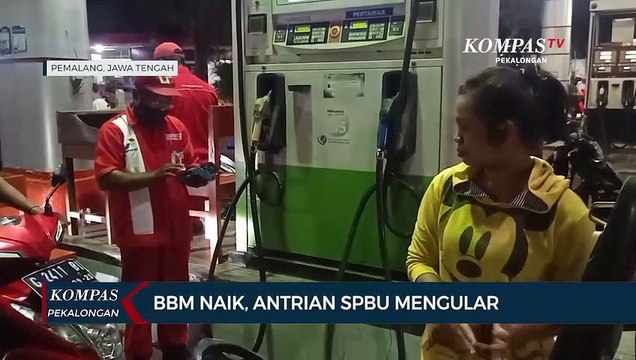 Harga BBM Naik, Antrian di SPBU Mengular