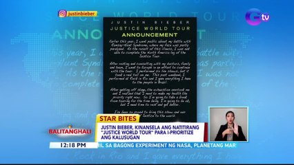 Justin Bieber, kinansela ang natitirang "Justice World Tour" para i-prioritize ang kalusugan | BT