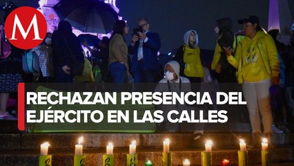 Hacen velada por la paz en CdMx contra incorporación de Guardia Nacional a Sedena