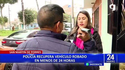 SMP: policía recupera vehículo robado en menos de 24 Horas gracias a GPS