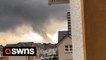 A tornado was filmed above a Scottish town