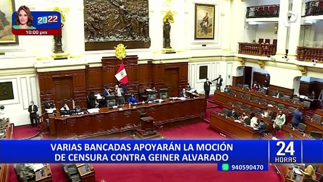 Congresistas a favor y en contra de moción de censura a Geiner Alvarado