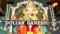 Eye Catching Idols Of Ganesh - Ganesh Idol With Dollar Garland In Rajkot, Gujarat