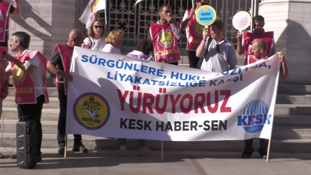 Haber-Sen, PTT'deki sürgünlere karşı İstanbul'dan Ankara'ya yürüyüş başlattı: Hukuka aykırı kararlardan vazgeçin!