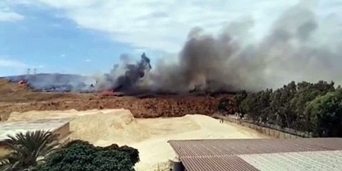 حريق كبير في مكب للنفايات في طرابلس