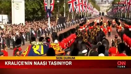 Kraliçenin tabutu Buckingham Sarayı'ndan ayrıldı