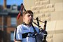 Pipe Major Christopher Pearson is honouring the queen with daily recitals across Hartlepool