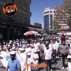TÜGVA 'yaz okulu' kapanışında çocukları takke ve tedbirlerle yürüttü