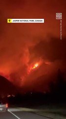 Footage Shows Wildfire in Canada's Jasper National Park