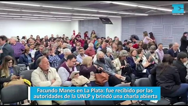 Facundo Manes en La Plata, fue recibido por las autoridades de la UNLP y brindó una charla abierta