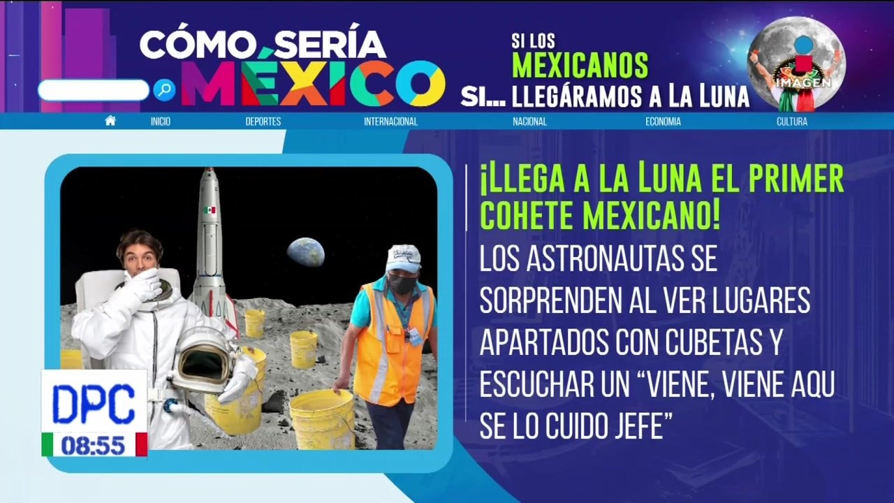 Así serían las noticias si los mexicanos llegaran a la luna