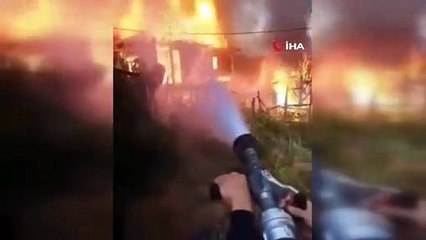 Sinop'ta çıkan yangında 5 ev ile bir ambar kül oldu