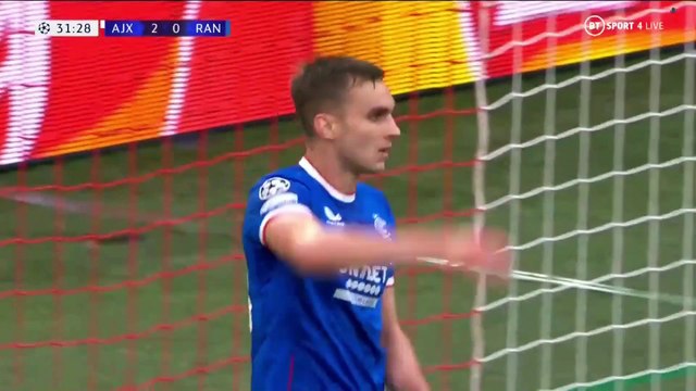 Ajax Vs Rangers 1 half champions league matchday 1