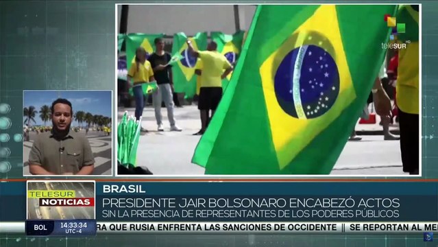 Brasileños conmemoran Bicentenario de la independencia y se movilizan contra crisis social