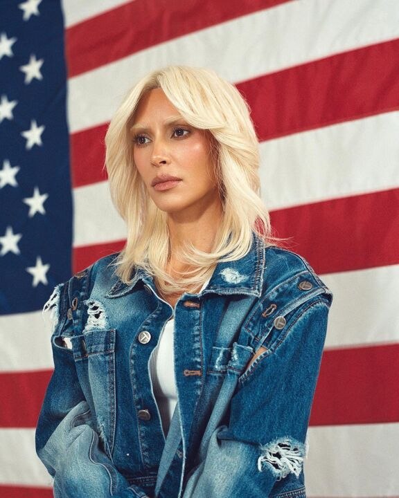Kim Kardashian Redefined the American Dream With Bleached Brows and Patriotic Underwear