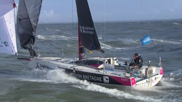 LA SOLITAIRE DU FIGARO 2022 : GASTON MORVAN - RÉGION BRETAGNE CMB ESPOIR - ARRIVÉE À SAINT-NAZAIRE