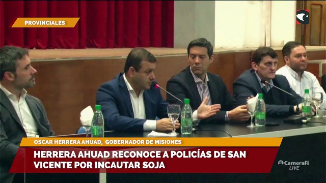 Herrera Ahuad reconoce a policías de San Vicente por incautar soja