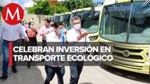 El gobernador de Chiapas, Rutilio Escandón inaugura nueva flota vehicular en Berriozábal
