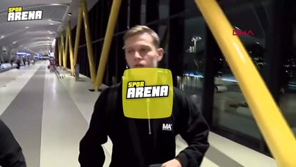 Galatasaray'ın yeni transferleri Mathias Ross Jensen ve Yusuf Demir, İstanbul'da