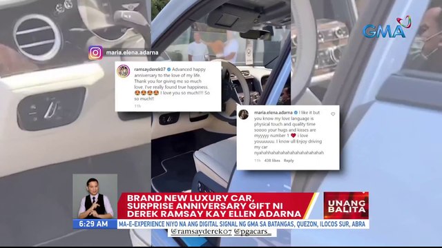 Brand new luxury car, suprise anniversary gift ni Derek Ramsay kay Ellen Adarna | UB
