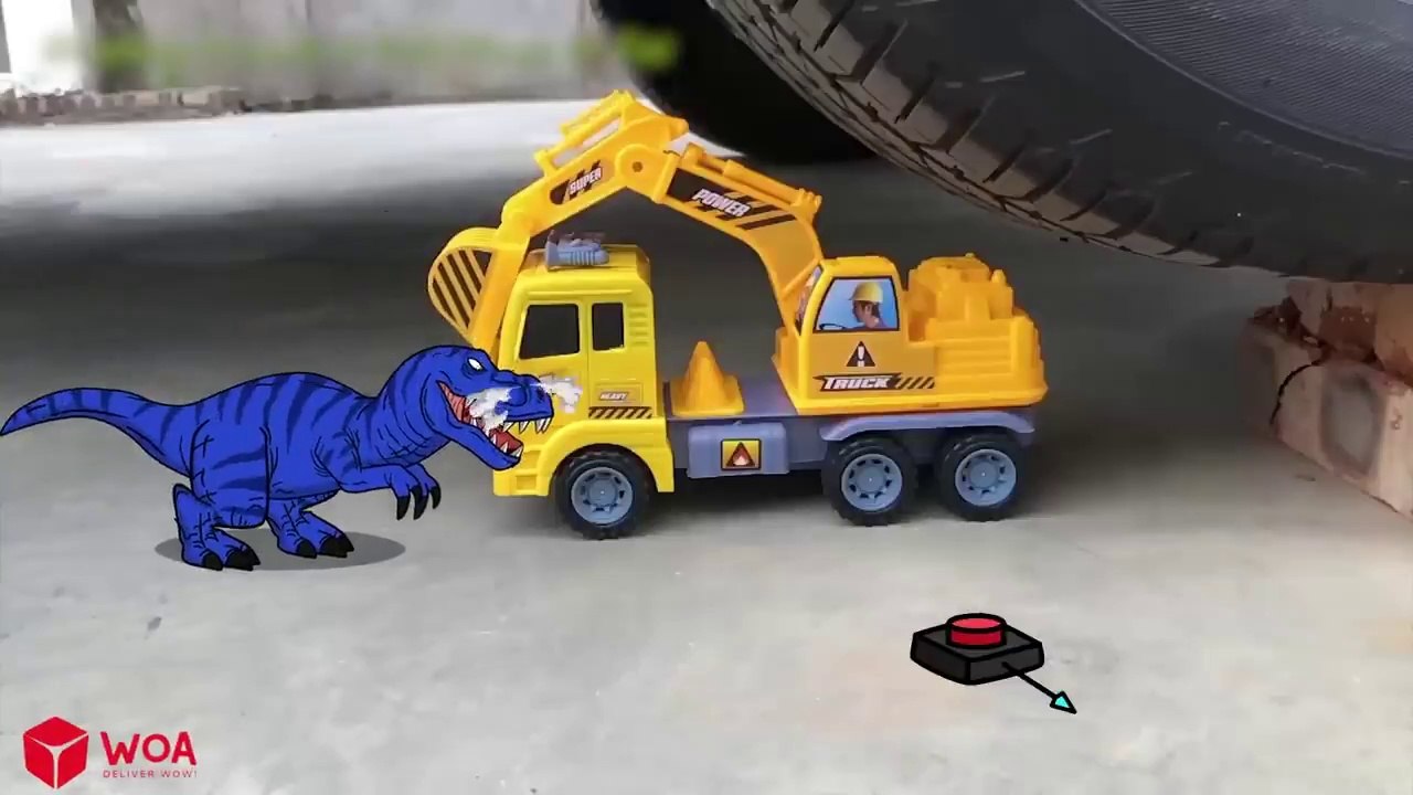 No God !! No Crushing T Rex Dinosaur vs Spongebob Animation  Crushing Crunchy & Soft Things by Car