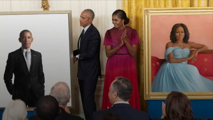 Obamas Return to White House To Unveil Official Portraits