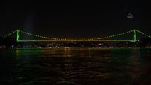 Fatih Sultan Mehmet Köprüsü Brezilya bayrağının renklerine büründü