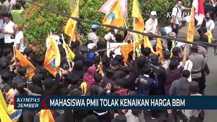 Mahasiswa PMII Di Lumajang Demo Tolak Kenaikan Harga BBM