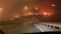 Mersin'deki orman yangını D-400 karayoluna ulaştı, yol kapatıldı